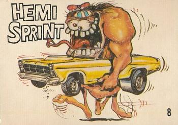 1969 Donruss Odd Rods Stickers #8 Hemi Sprint Front