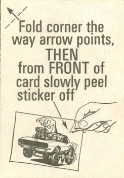 1973 Donruss Fantastic Odd Rods Stickers Series 2 #4  Back