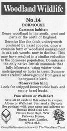 1988 Brooke Bond Woodland Wildlife #14 Dormouse Back