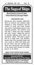 1973 Brooke Bond The Saga of Ships #5 Crusading Ship Back
