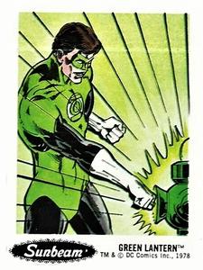 1978 Sunbeam Bread Superheroes Stickers #30 Green Lantern Front