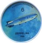 1962  Jell-O History of Aviation Coins #6 Zeppelins 1899 Front