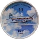 1962  Jell-O History of Aviation Coins #16 DC-3 1935 Front
