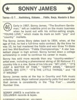 1972 Hitmakers #46 Sonny James Back