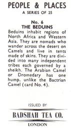 1970 Badshah Tea People & Places #6 The Beduins Back