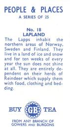 1970 Gowers & Burgons People & Places #18 Lapland Back
