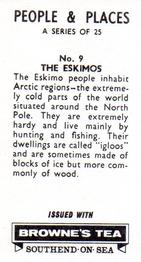 1965 Browne's Tea People & Places #9 The Eskimos Back