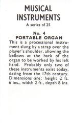 1967 Musical Instruments #4 Portable Organ Back