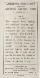 1949 Modern Motor Cars Geoffrey Michael #2 Ford Prefect Back