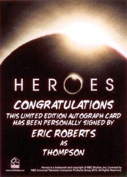 2010 Rittenhouse Heroes Archives - Autographs #NNO Eric Roberts Back