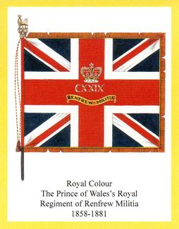 2008 Regimental Colours : The Argyll and Sutherland Highlanders 1st Series #3 Royal Colour Renfrew Militia 1858-1881 Front