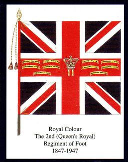 2004 Regimental Colours : The Queen's Royal Regiment (West Surrey) 1st Series #3 Royal Colour 1847-1947 Front