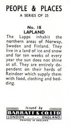 1965 Barratt People & Places #18 Lapland Back