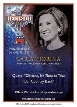 2016 Decision 2016 #4 Carly Fiorina Back
