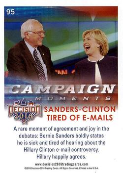 2016 Decision 2016 #95 Sanders-Clinton Tired of E-mails Back