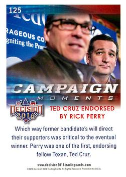 2016 Decision 2016 #125 Ted Cruz endorsed by Rick Perry Back