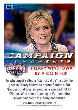 2016 Decision 2016 #130 Hillary wins Iowa by a coin flip Back