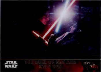 2016 Topps Chrome Star Wars The Force Awakens #92 The Duel of Rey and Kylo Ren Front