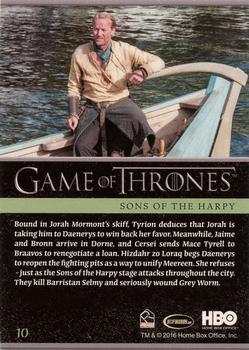 2016 Rittenhouse Game of Thrones Season 5 #10 Sons of the Harpy Back