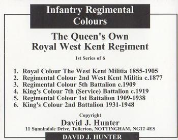 2005 Regimental Colours : The Queen's Own Royal West Kent Regiment #NNO Title Card Back
