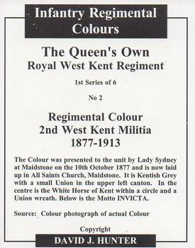 2005 Regimental Colours : The Queen's Own Royal West Kent Regiment #2 Regimental Colour 2nd West Kent Militia c.1877 Back