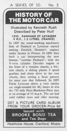 1974 Brooke Bond History Of The Motor Car #3 1895   Panhard ET Levassor 4 H.P., 1.3 Litres. Back