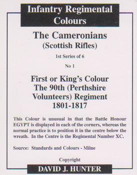 2009 Regimental Colours : The Cameronians (Scottish Rifles) #1 First or King's Colour 90th Foot 1801-1817 Back