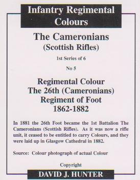 2009 Regimental Colours : The Cameronians (Scottish Rifles) #5 Regimental Colour 26th Foot 1862-1882 Back