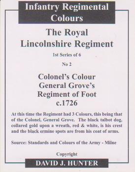 2006 Regimental Colours : The Royal Lincolnshire Regiment #2 Colonel's Colour c.1726 Back