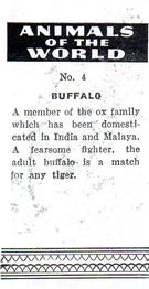 1954 Anonymous Animals of the World #4 Buffalo Back