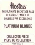 1987 Hostess The Ultimate Backstage Pass Stickers #NNO Platinum Blonde Back