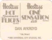 1988 Hostess Hot Summer Flicks Stickers #4 Dan Aykroyd Back
