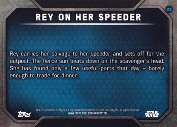 2016 Topps Star Wars The Force Awakens Series 2 #23 Rey on her Speeder Back