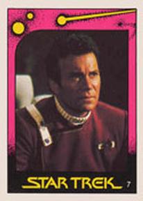 1982 Monty Gum Star Trek II: The Wrath of Khan #7 Kirk on the Bridge Front