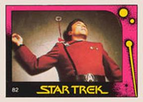 1982 Monty Gum Star Trek II: The Wrath of Khan #82 Chekov Collapsed Front
