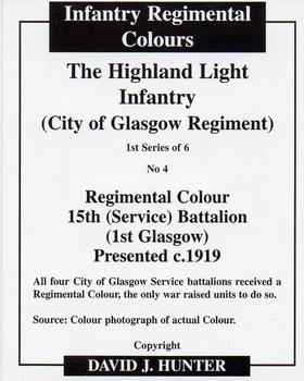 2007 Regimental Colours : The Highland Light Infantry (City of Glasgow Regiment) #4 Regimental Colour 15th Battalion c.1919 Back