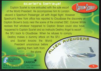 2001 Cards Inc. Captain Scarlet #7 Scarlet's Betrayal Back