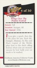2003 Doral Celebrate America Great American Festivals #4 Wings Over The Prairie Festival Back