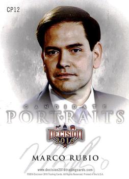 2016 Decision 2016 - Candidate Portraits #CP12 Marco Rubio Back