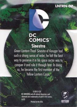 2012 Cryptozoic DC Comics: The New 52 - Lanterns #LNTRN-07 Sinestro Back