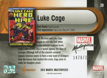 2016 Upper Deck Marvel Masterpieces #26 Luke Cage Back