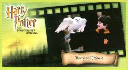 2001 Wizards Harry Potter and the Sorcerer's Stone - Holofoil #17 Harry and Hedwig Front