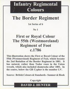 2005 Regimental Colours : The Border Regiment #1 First or Royal Colour 55th Foot c.1786 Back