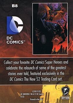 2012 Cryptozoic DC Comics: The New 52 - Binder Bonus Cards #B8 Batman and Robin Back