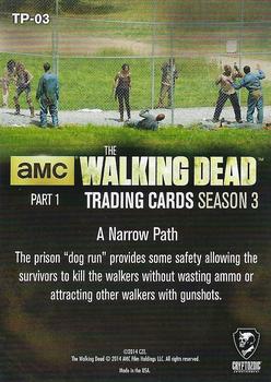 2014 Cryptozoic The Walking Dead Season 3 Part 1 - The Prison Foil #TP-03 A Narrow Path Back