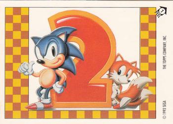 1993 Topps Sonic the Hedgehog - Stickers #1 Sonic's philosophy is to have fun Front