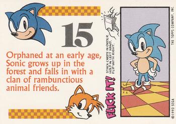 1993 Topps Sonic the Hedgehog - Stickers #15 Orphaned at an early age, Sonic Back