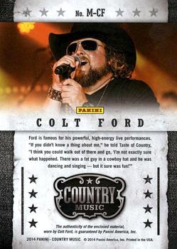 2014 Panini Country Music - Musician Materials #M-CF Colt Ford Back