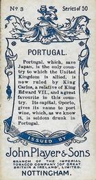 1905 Player's Countries Arms & Flags #3 Portugal Back