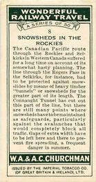 1937 Churchman's Wonderful Railway Travel #8 Snowsheds in the Rockies Back